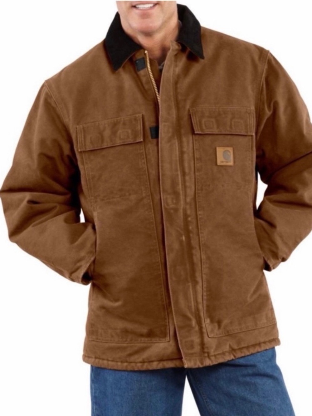 Carhartt Duck Sandstone Traditional Jacket C26 BRN Brown